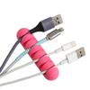 Data Cable Organizer 5PCS 7 Holes Self-Adhesive Cable Clamps Wire Winder Earphone Holder Cord Silicone Clip USB Cords Phone Line Desktop Management view 2