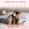MIDOLA Bluetooth Headphones Over Ear 68H Playtime 6 EQ Wireless Headset with Microphone HiFi Stereo Foldable Lightweight Deep Bass for Travel Home Office Cellphone Pink view 4