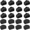 Boxonly 20Pcs Silicone RJ45 Anti-Dust Covers - Black, Dust-Proof, Compatible with Computer, Router, Switch, TV RJ45 Ports view 1