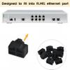 Boxonly 20Pcs Silicone RJ45 Anti-Dust Covers - Black, Dust-Proof, Compatible with Computer, Router, Switch, TV RJ45 Ports view 2
