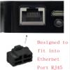 Boxonly 20Pcs Silicone RJ45 Anti-Dust Covers - Black, Dust-Proof, Compatible with Computer, Router, Switch, TV RJ45 Ports view 3