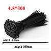 NORAZE 100PCS 4.8x150-4.8x500 Self-Locking Plastic Nylon Cable Tie Black Width 4.8mm Cable Tie Fixed Ring (Color : Black, Size : 4.8x300) view 2