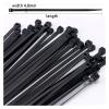 NORAZE 100PCS 4.8x150-4.8x500 Self-Locking Plastic Nylon Cable Tie Black Width 4.8mm Cable Tie Fixed Ring (Color : Black, Size : 4.8x300) view 3