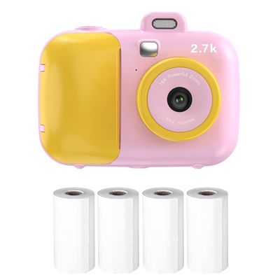 Andoer Kids Camera Instant Print, 2.7K 42MP Kids Digital Camera Childeren Instant Print Camera with 2.4-inch IPS Screen 16X Video Recorder with 4 Printing Paper Rolls Festival Birthday Gift
