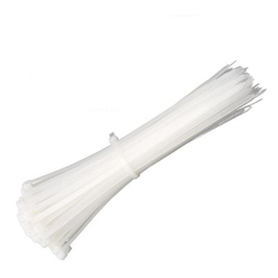 NORAZE Self-Locking Plastic Nylon Tie 100 PCS Black 5X300cable Tie Fastening Ring3X200 Cable Tie Zip Wraps Strap (Color : White, Size : 3x120mm)