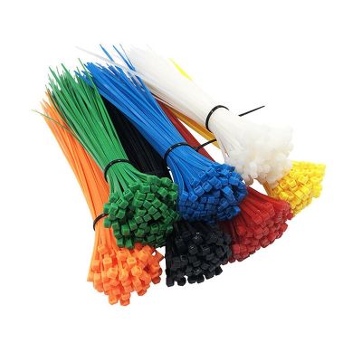 15Pcs Color Nylon Cable Tie 4 * 200mm Plastic Cable Tie Cable Self-Locking Cable Tie Brown/White/Black/Red/Yellow/Green (Color : Orang, Size : 4x200mm)