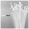 NORAZE 100pcs Various Specifications Self-Locking Nylon Tie Cable Zipper Fastening Plastic Fixation Black White (Color : Black, Size : 5x200mm) view 2