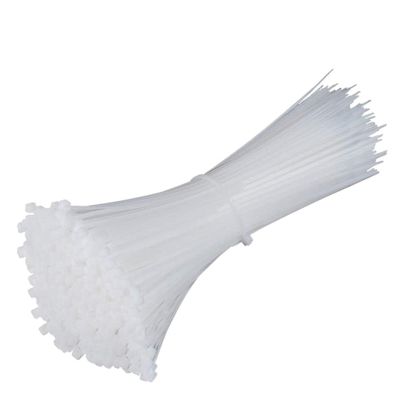 NORAZE 100Pcs Nylon Cable Tie Self Locking Plastic Loop Wire Black 1.8X60-3.6X300 Zip Organizer Fasten Tension Belt (Color : White, Size : 3.6X250)