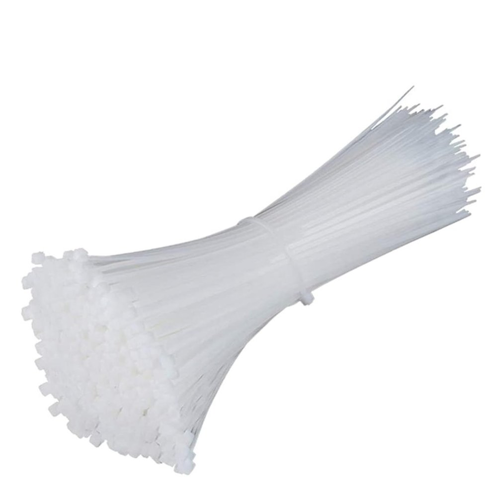NORAZE 100Pcs Nylon Cable Tie Self Locking Plastic Loop Wire Black 1.8X60-3.6X300 Zip Organizer Fasten Tension Belt (Color : White, Size : 3.6X250)