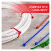 NORAZE 100Pcs Nylon Cable Tie Self Locking Plastic Loop Wire Black 1.8X60-3.6X300 Zip Organizer Fasten Tension Belt (Color : White, Size : 3.6X250) view 4