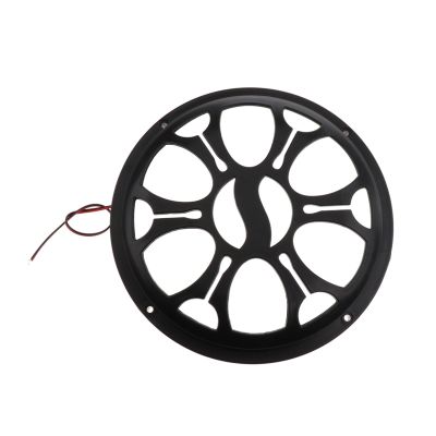 BEUTEE Vehicles Speaker Subwoofer Net Grill Decorative Cover Waterproof Black with Flashing Light Bar (Size : 8inch)