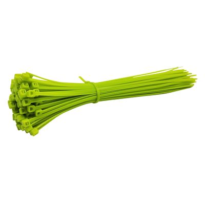 NORAZE 3 * 200mm Self-Locking Nylon Cable Ties 100pcs 12 Color Plastic Zip Tie Binding Wrap Straps (Color : Light Green, Size : 3 * 200mm)