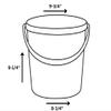 House Naturals 2 Gallon Bucket with Screw on Lid - Pack of 3 Made in USA Containers (White Buckets with White Lids) view 3