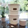 House Naturals 2 Gallon Bucket with Screw on Lid - Pack of 3 Made in USA Containers (White Buckets with White Lids) view 4