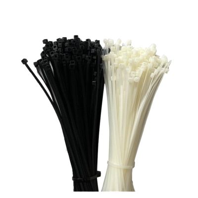 NORAZE Self-Locking Plastic Nylon Tie 100 PCS 3x100mm-5X300mm Cable Tie Fastening Ring Zip Wraps Strap (Color : 3x150mm-100pcs, Size : White)