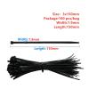 NORAZE Self-Locking Plastic Nylon Tie 100 PCS 3x100mm-5X300mm Cable Tie Fastening Ring Zip Wraps Strap (Color : 3x150mm-100pcs, Size : White) view 2