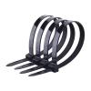 NORAZE Large Nylon Cable Tie 100PCS Black and White 8x200/250/300/350/400/500MM Strong Cable Tie Tape Holder (Color : Black, Size : 7.6x300mm100PCS) view 1