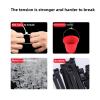 NORAZE Large Nylon Cable Tie 100PCS Black and White 8x200/250/300/350/400/500MM Strong Cable Tie Tape Holder (Color : Black, Size : 7.6x300mm100PCS) view 3