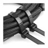 NORAZE 100PCS Nylon Cable Tie 3 * 100/4 * 150/5 * 200 Black Cable Wire Load Fastening Tie Cable Organizer Cargo Strap (Color : Black 100PCS, Size : 4X200) view 3