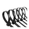 NORAZE 100PCS Nylon Cable Tie 3 * 100/4 * 150/5 * 200 Black Cable Wire Load Fastening Tie Cable Organizer Cargo Strap (Color : Black 100PCS, Size : 4X200) view 4