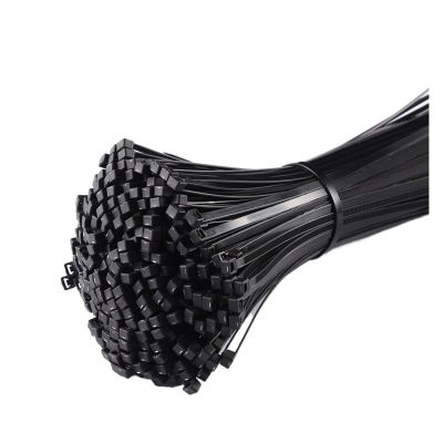 NORAZE Self-Locking Plastic Nylon Cable Tie 100 Pieces Black 3x60~5x300 Cable Tie Fastening Ring (Color : Black, Size : 5x200 Width 3.5mm)
