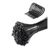 NORAZE Self-Locking Plastic Nylon Cable Tie 100 Pieces Black 3x60~5x300 Cable Tie Fastening Ring (Color : Black, Size : 5x200 Width 3.5mm) view 3