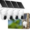 SOVMIKU 4CQ1 AI 2K Solar Security Camera Wireless Outdoor, Battery Powered, Two Way Audio, PIR Motion Detection, 360 View Pan/Tilt,Easy to Setup, Color Night Vision, Audible Flashlight Siren,SD Slot view 1