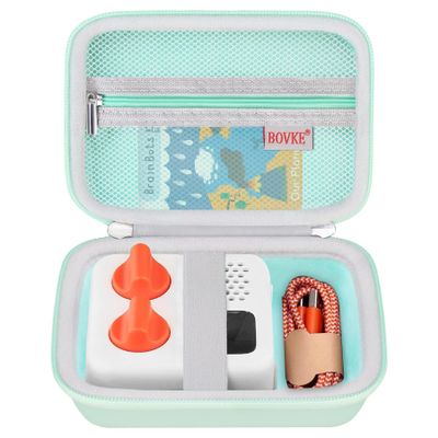 BOVKE Carrying Case Compatible with Yoto Mini 2024 Edition Kids Audio Music Player Children Speaker Plays Audiobook Cards Radio with Space for Extra Yoto Cards and Cables, Green