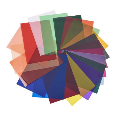 Andoer 20 x Colour Correction Gel Sheets Light Filter Kit Colour Correction Filters, Transparent Colour Film, Size 50 x 40 cm/20 x 15.7 inches