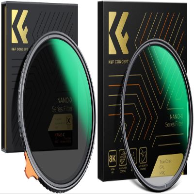 58mm True Color Variable ND2-32 & Circular Polarizing Lens Filters Kit (2 Pcs) 1-5 Stops Variable ND CPL Lens Filters Kit with 28 Layer Coated (Nano-X Series)