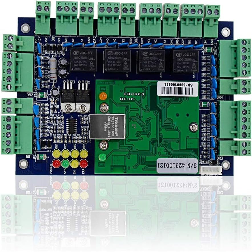 OBO HANDS Multi-Door Network Access Control Panel Board with Software Communication Protocol TCP/IP Board Wiegand Reader (4 Door)