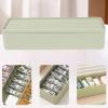Angoily Plastic Cord Storage Box with Lid Desktop Cable Organizer for Capacity Compartment Wire Management Avocado view 3