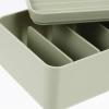 Angoily Plastic Cord Storage Box with Lid Desktop Cable Organizer for Capacity Compartment Wire Management Avocado view 4