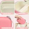 Leayjeen Digital Camera Case Compatible with CAMKORY/KODAK PIXPRO FZ45/FZ55/Canon PowerShot ELPH 180/ Sony DSCW800/ FHD 1080P 44MP Point Digital Camera,Compact Digital Camera-Pink(Case Only) view 4