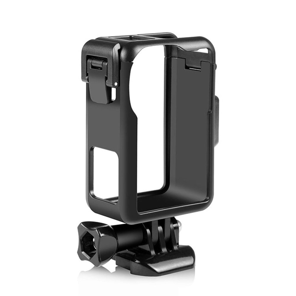 Camera Cage Fit for DJI OSMO Action 4/3 Sports Camera Protective Frame Case Quick Release with Cold Shoes Port and Bracket