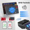 Wallet Tracker RFID Blocking Card & Mini Keychain Tag Item Finder with Recharge Clip Works with Apple Find My (iOS Only) view 3