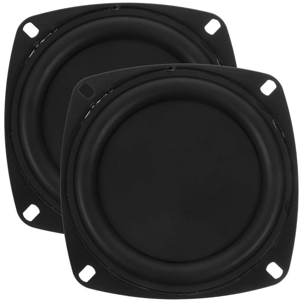 2 Pack Passive Radiator: 4 Inch Subwoofer Woofer Membrane, Rubber Vibration Diaphragm Plate Replacement Woofer Diaphragm for Bass Speaker Subwoofer DIY Repair