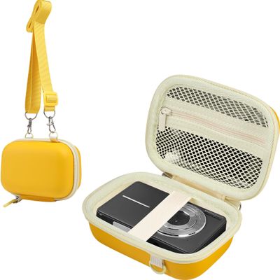 Leayjeen Digital Camera Case Compatible with CAMKORY/KODAK PIXPRO FZ45/FZ55/Canon PowerShot ELPH 180/ Sony DSCW800/ FHD 1080P 44MP Point Digital Camera,Compact Digital Camera-Yellow(Case Only)