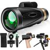 80x100 High Power Monocular Telescope with Smartphone Adapter Tripod, Larger Vision Monoculars for Adults with BAK4 Prism & FMC Lens, Suitable for Bird Watching Hunting Hiking Camping Wildlife view 1