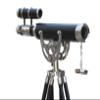 MARY NAUTICAL- Vintage Solid Brass Nautical Port Marine Navy Telescope Double Barrel Brass Chrome Finish & (Double Barrel Telescope (Height:50" Inches)) view 1