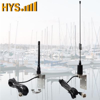 HYS VHF Marine Antenna Low-Profile 156-163Mhz Rubber Antennas + Whip Antenna