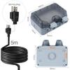 ZUYIYI Outdoor Power Outlet Box with 16.4Ft Extension Cord, NEMA 5-15R, STW 14 AWG, Weatherproof Waterproof IP66 Electrical Outlet Extender, Exterior Wall Power Socket w/Cover for Garden view 2