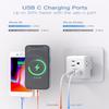 2 Pack US to UK Ireland Travel Plug Adapter, Type G Power Plug Adapter with 3 Outlets 3 USB Ports(1USB C), European Travel Plug Adapter for USA to England London Scotland British Qatar Irish Hongkong view 3