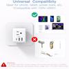 2 Pack US to UK Ireland Travel Plug Adapter, Type G Power Plug Adapter with 3 Outlets 3 USB Ports(1USB C), European Travel Plug Adapter for USA to England London Scotland British Qatar Irish Hongkong view 4