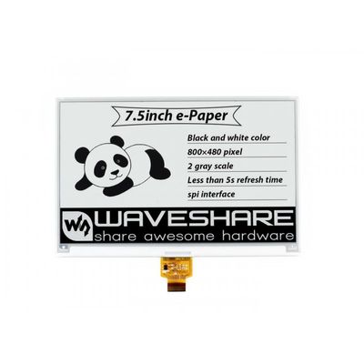 7.5inch E-Ink Raw Display Compatible with Raspberry Pi 800480 Resolution SPI Interface Paper-Like Displaying Without Electricity