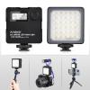 Andoer LVL-60RGB Mini LED Video Light Two-Tone 2500K-9000K Built-in Rechargeable Battery Dimmable with 3 Cold Shoe Stands LCD Display Vlog Light view 3