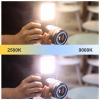 Andoer LVL-60RGB Mini LED Video Light Two-Tone 2500K-9000K Built-in Rechargeable Battery Dimmable with 3 Cold Shoe Stands LCD Display Vlog Light view 4