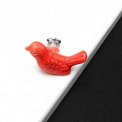 Southst Peace Dove Drawer Knobs 3D Bird Cabinet Cupboard Handles Novelty Creative Furniture Handles Hardware - (Color: Red)