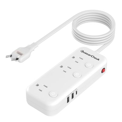 2 Prong Power Strip - 2 Prong to 3 Prong Outlet Adapter, 2 Prong Extension Cord with USB C, 6 Outlets & 3 USB, 3 Prong Adapter 5ft, for Polarized Two Prong Outlet, Wall Mount, Non Grounded, Old House