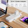 2 Prong Power Strip - 2 Prong to 3 Prong Outlet Adapter, 2 Prong Extension Cord with USB C, 6 Outlets & 3 USB, 3 Prong Adapter 5ft, for Polarized Two Prong Outlet, Wall Mount, Non Grounded, Old House view 2